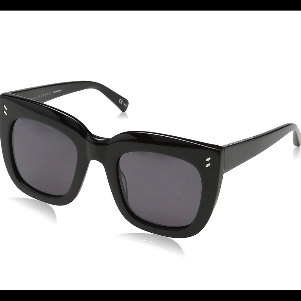 STELLA McCARTNEY SC 0033 S-001 BLACK SMOKE SUNGLASSES - Picture 1 of 12